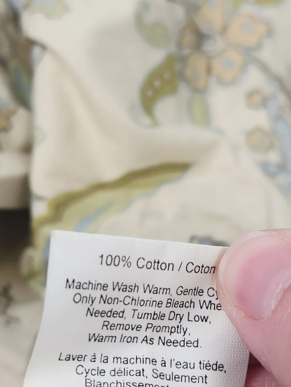 Pottery Barn Brigitte King Duvet Cottagecore Paisley Floral 100% Cotton NOS